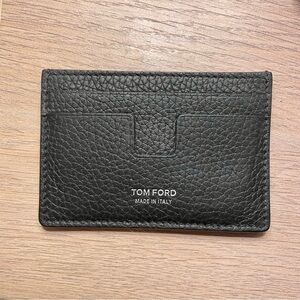 Tom Ford Black Leather Card Holder Wallet